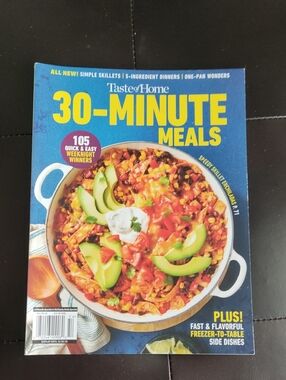 Taste of Home 30-Minute Meals Cookbook - Blue & Yellow Cover